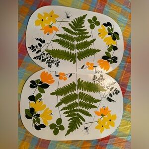 2 Vera vinyl placemats 1960’s mod midcentury
